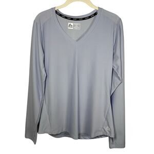 RBX Performance Purple X-Dri Long Sleeve V-Neck Workout Shirt Women's Medium